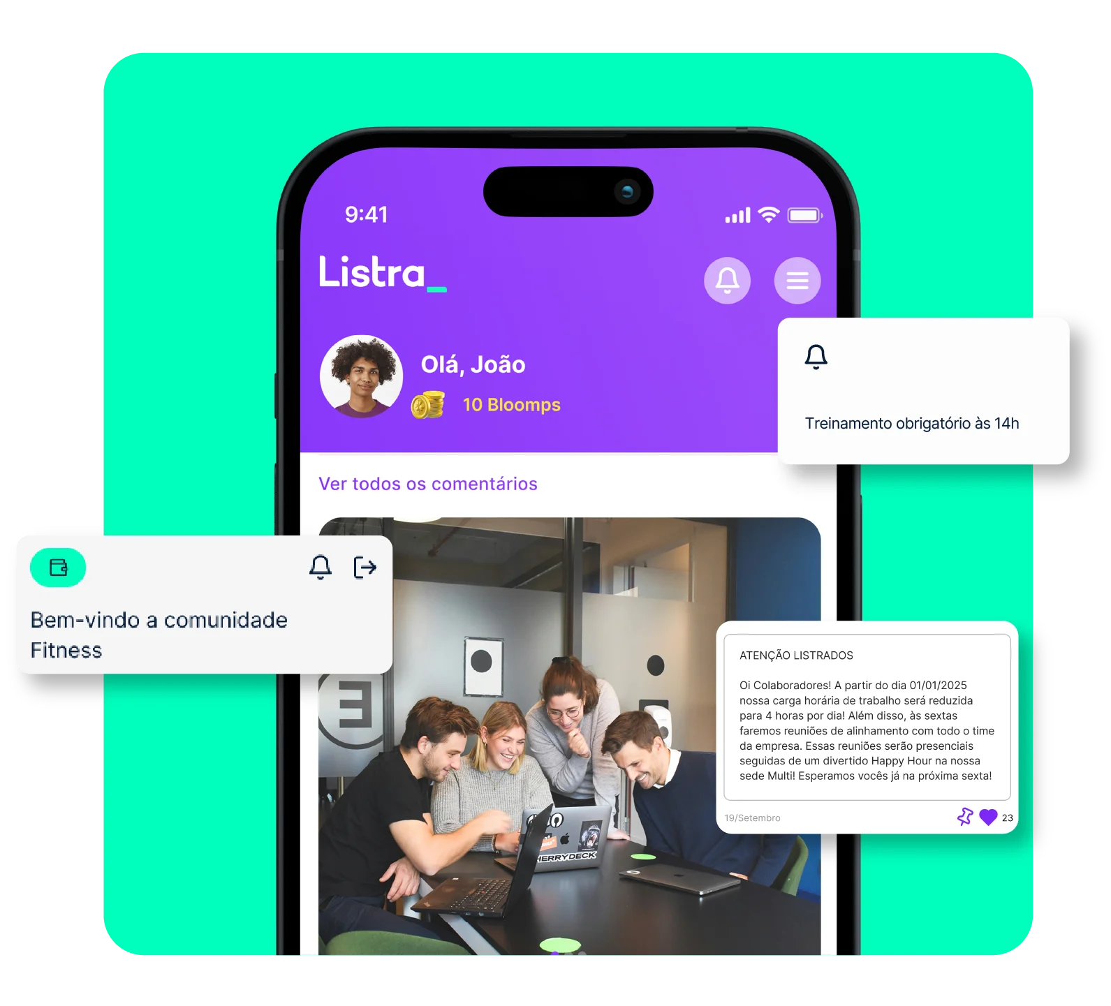 Mockup da plataforma Bloomp em desktop e mobile